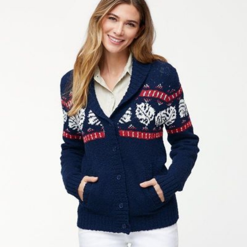 Tommy Bahama Ocean Deep Tropical Fairisle Cardigan
